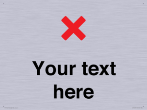 Custom plain background, red cross sign